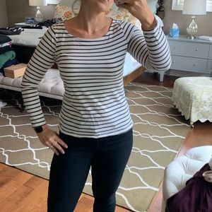 Boden Breton Long Sleeve Stripe Top Hardly Worn